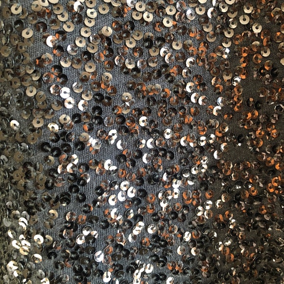 J Crew Black Sequin long sleeve top XS - Picture 4 of 5